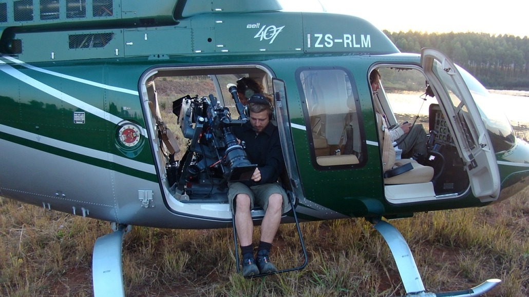 Bell 407 ZS-TLM with a camera fitted