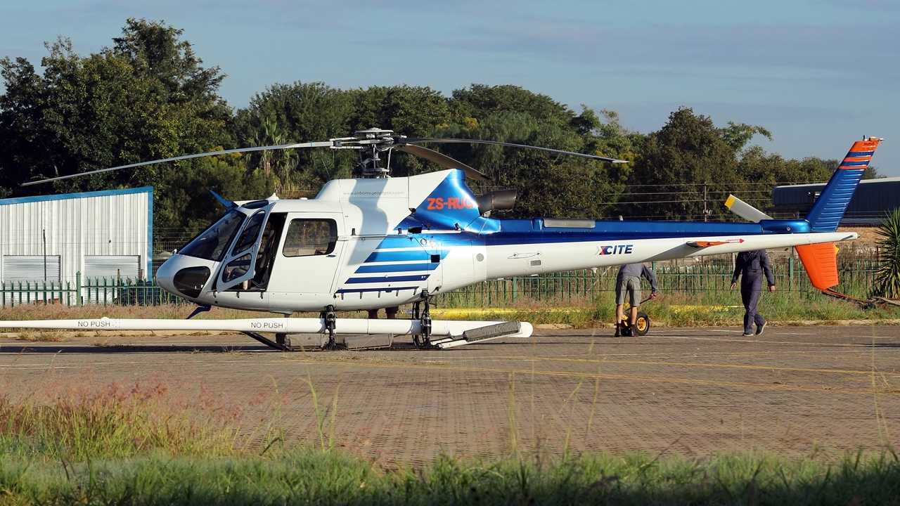 Airbus H125b3 ZS-RUG equipped with a survey equipment